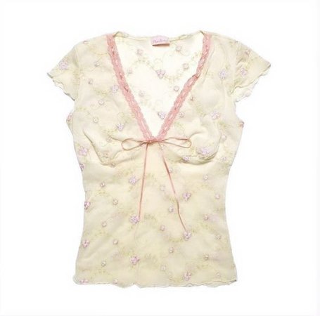 Vintage y2k sheer floral blouse