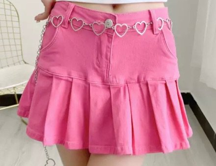 Pink Denin Skirt