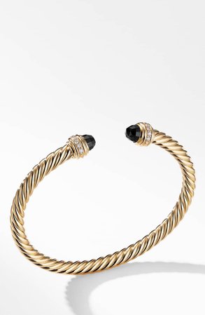 David Yurman Cable Classics Bracelet with Semiprecious Stones & Diamonds, 5mm | Nordstrom