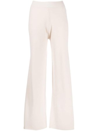 Allude high-rise flared knitted trousers - FARFETCH