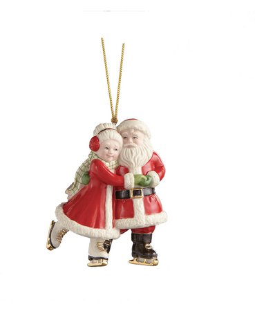 Lenox Ice Skating Santa and Mrs. Claus Ornament