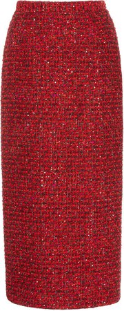 Alessandra Rich Sequined Tweed Skirt Size: 36