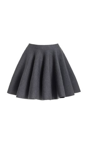 Ribbed-Knit Wool-Blend Mini Skirt By Alaïa | Moda Operandi