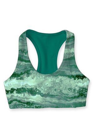 Rainforest Stella Jade Green Seamless Racerback Sport Yoga Bra - Women – Pineapple Clothing