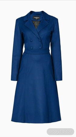 Rumour London Blue Wool Coat