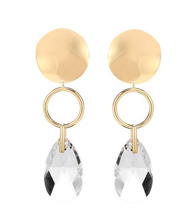 Crystal-embellished drop earrings