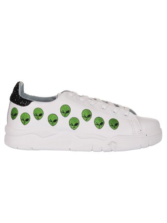 Chiara Ferragni Chiara Ferragni Stardust Sneakers - White Green - 10768353 | italist