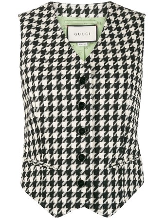 Gucci Houndstooth single-breasted Waistcoat - Farfetch