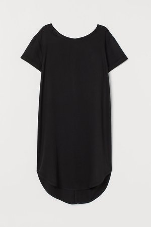 Short T-shirt Dress - Black