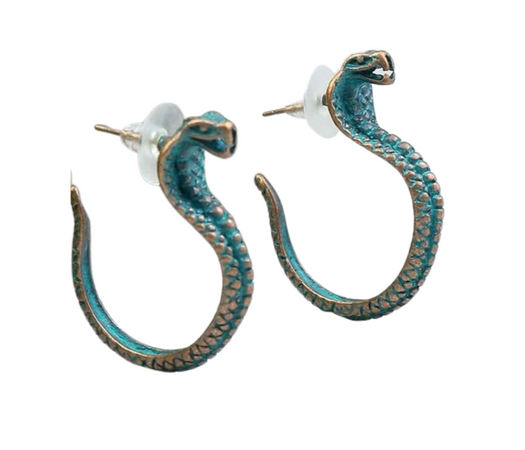 Blue Cobra Earrings
