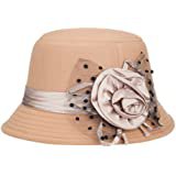 Sakkas 0941LC Vintage Style 100% Wool Cloche Bell Hat with Flower Accent - Burgandy/One Size at Amazon Women’s Clothing store: Novelty T Shirts