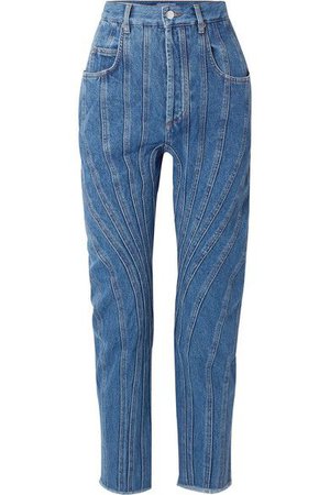mugler panelled jeans