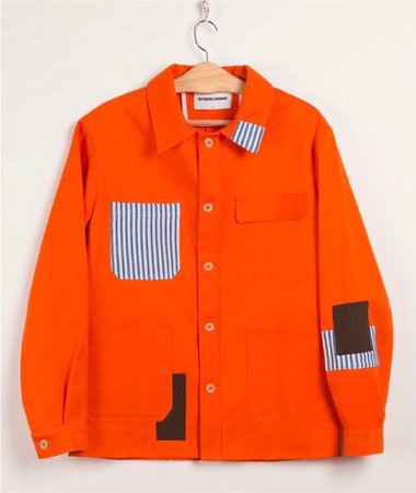 orange patch jacket
