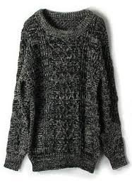 dark grey knit sweater