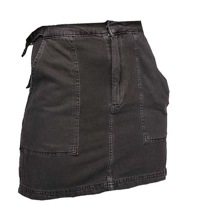 black soft cotton skirt