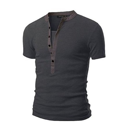 Aunavey - Mens Tee Shirt Slim Fit V Neck Short Sleeve Casual Muscle Tops Plain T-Shirts - Walmart.com - Walmart.com