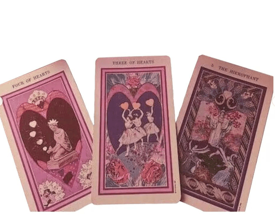 cards love pink vintage