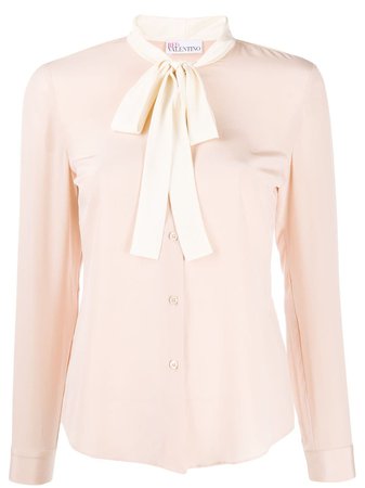 Pink Redvalentino Pussy-Bow Blouse For Women | Farfetch.com