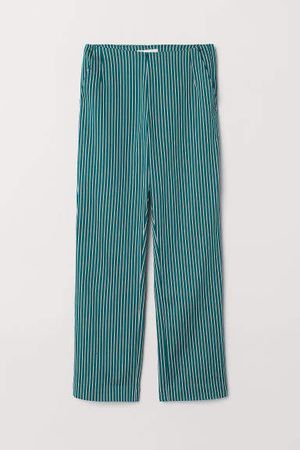 Slim High Waist Pants - Green