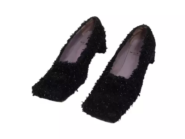 Vintage 00s Black Fluffy Heeled Shoes size UK 5 EU 38 US 7.5 - Etsy.de