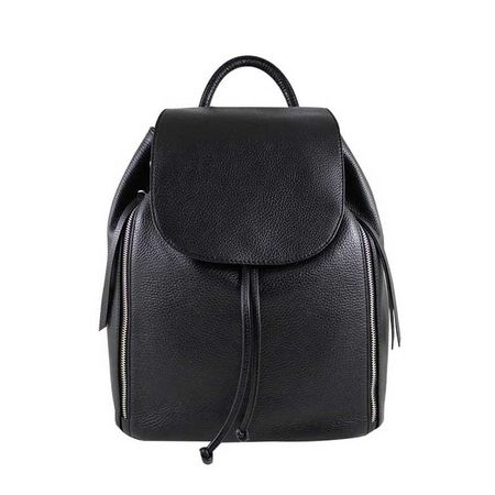 D4065 Черный - кожаный рюкзак | МИРТА