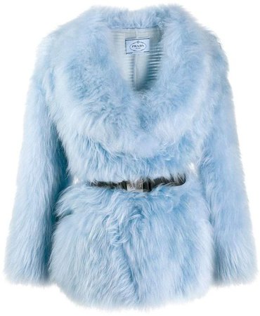 Pastel Blue Fur Coat