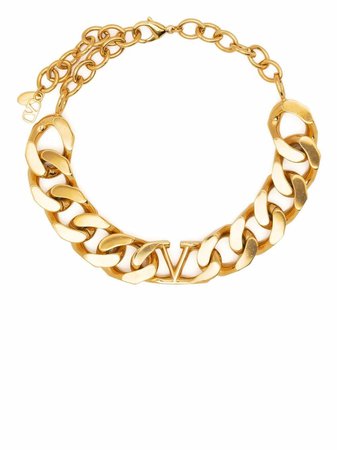 Valentino Garavani VLogo curb-chain Necklace - Farfetch