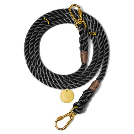 Black Rope Dog Leash, Adjustable | Found My Animal