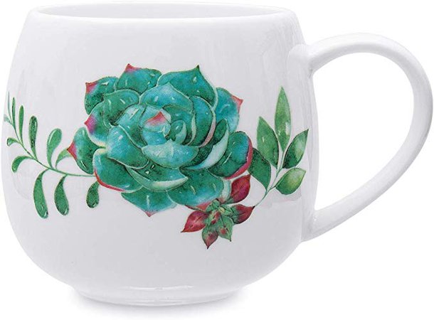 Succulent Coffee Mugs or Teacups 13oz Bone China Cute Succulent Mug Cup Perfect for Birthday Christmas Mugs Gifts for Women Mom Dad Friends Coworker Boss: Amazon.ca: Home & Kitchen