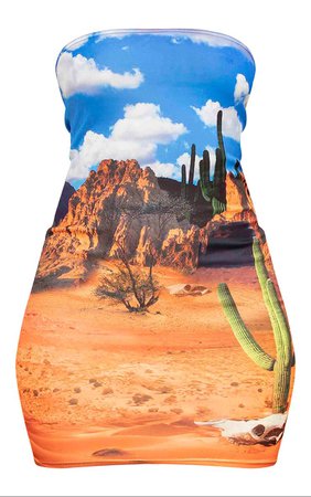 Blue Desert Bandeau Bodycon Dress | Dresses | PrettyLittleThing USA
