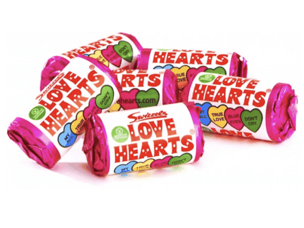 100 Mini Love Heart Rolls V Wholesale Sweets