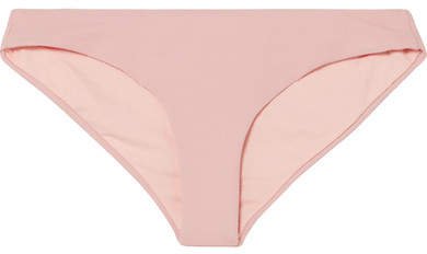 Angola Stretch-piqué Bikini Bottom - Pink