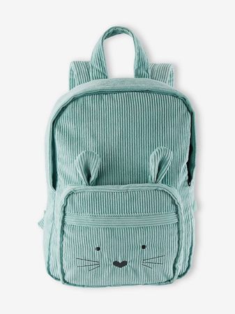 Bunny Backpack - blue dark solid with design, Girls