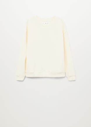 Cotton sweatshirt - Women | Mango USA cream