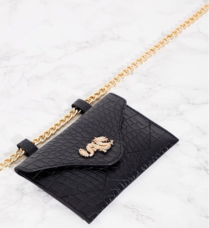 black dragon chain belt bum bag - prettylitttlething