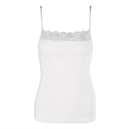 tank top with lace trimming
