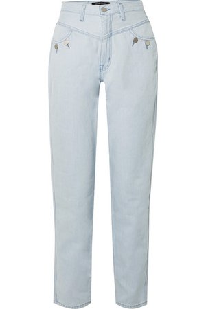 J Brand | + Elsa Hosk Playday high-rise straight-leg jeans | NET-A-PORTER.COM