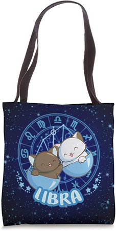 Amazon.com: Kawaii Cats Astrology Zodiac Libra Tote Bag