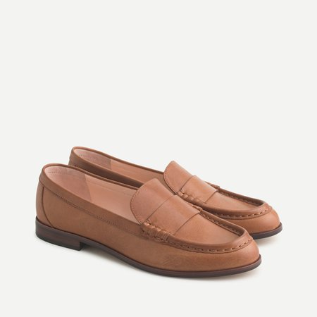J.Crew: Classic Leather Penny Loafers For Women