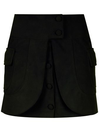 Andrea Bogosian Layered Leather Skirt