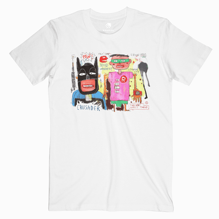 Jean Michel Basquiat T Shirt Superheroes Graphic Tees Available In Size