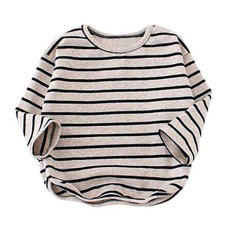Amazon.com: Raptop Baby Girls Boys Long Sleeve Stripe Tops T-Shirt Loose Blouse Sweater Outwear Outfits Clothes: Clothing