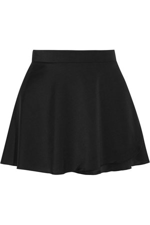 Ballet Beautiful | Stretch-satin jersey wrap mini skirt | NET-A-PORTER.COM