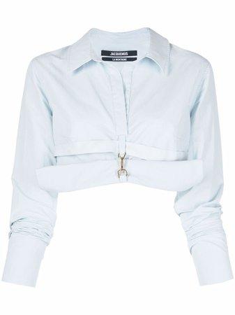 Jacquemus La Chemise Terra Cropped Rolled Shirt - Farfetch