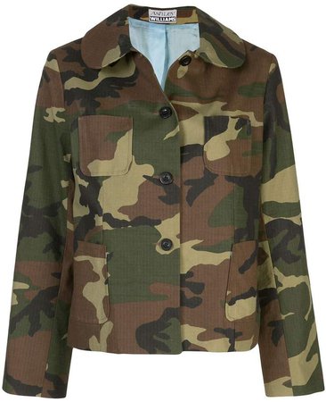 Ashley Williams camouflage print button-down jacket