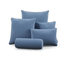 Blue throw pillows