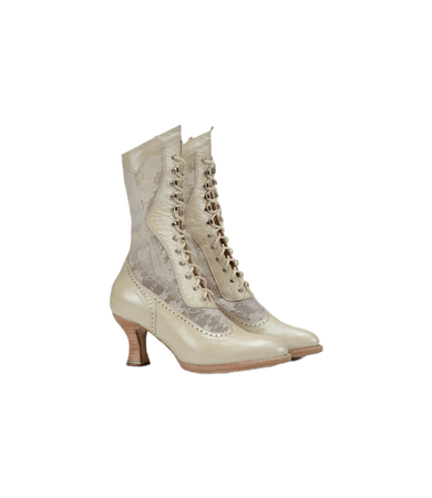white vintage boots