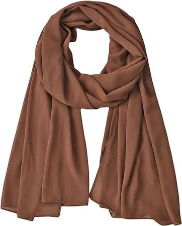 Floerns Women's Solid Color Lightweight Breathable Scarves Shawl Wrap Soft Scarf Apricot One Size at Amazon Women’s Clothing store