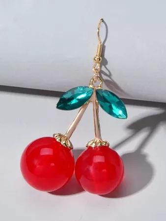 Long cherry earrings | SHEIN USA