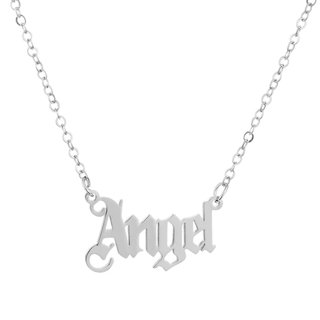 angel baby necklace silver